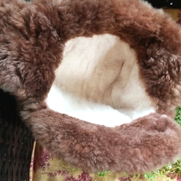 ALPACA Trapper Wool  Brown Warm Visor Ear Flaps Chin Tie Hat NEW main image 10
